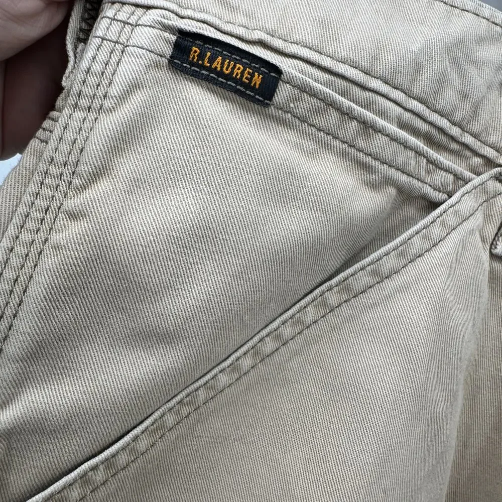Polo Jeans Co Shorts Mens 40 (41x10.5 ACTUAL) Khaki Tan Carpenter Short‎ Vintage